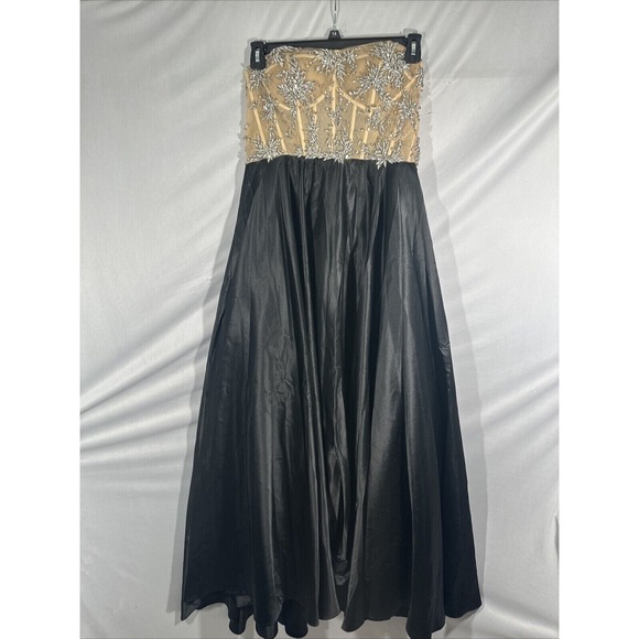 NWT $898 MAC DUGGAL [ 12 ] 20701 Strapless Embellished Bustier‎ Ball Gown Black - Picture 5 of 7